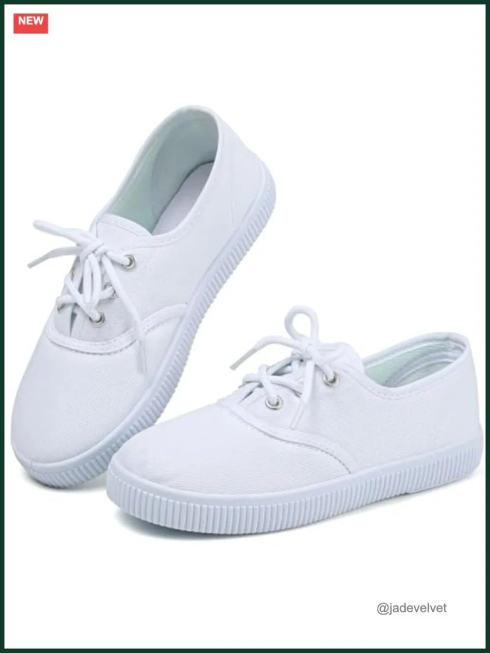 Kids Canvas Lace-Up Sneakers with Slip-Resistant Outsole